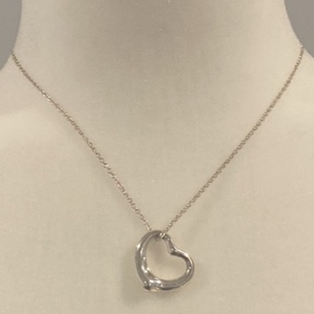 AUTHENTIC Tiffany  & Co. Silver Open Heart Necklace